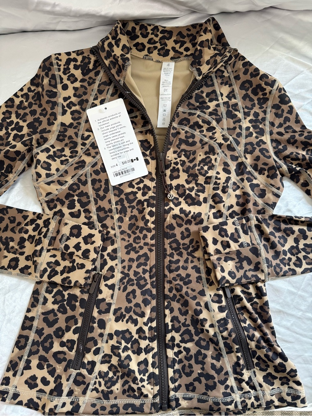 lululemon athletica Leopard-Print Zip Bomber Jacket - Brown/Black